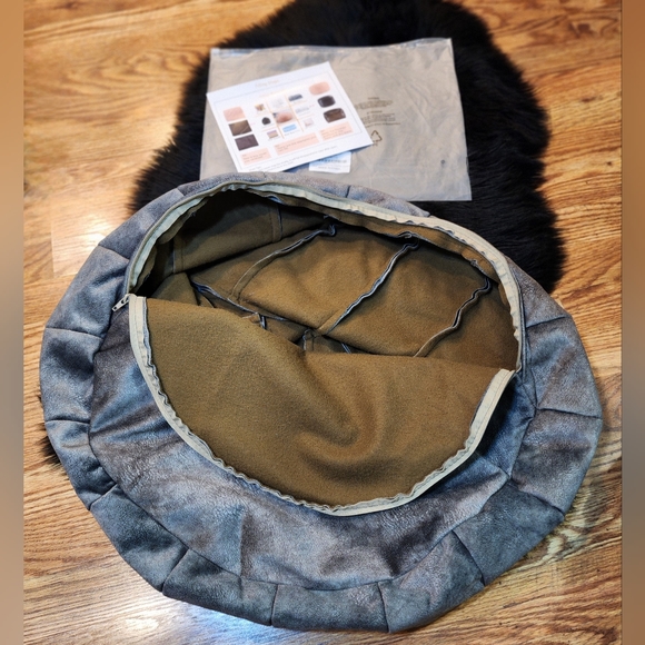 Gray Unstuffed Ottoman (Cover) - Picture 5 of 11